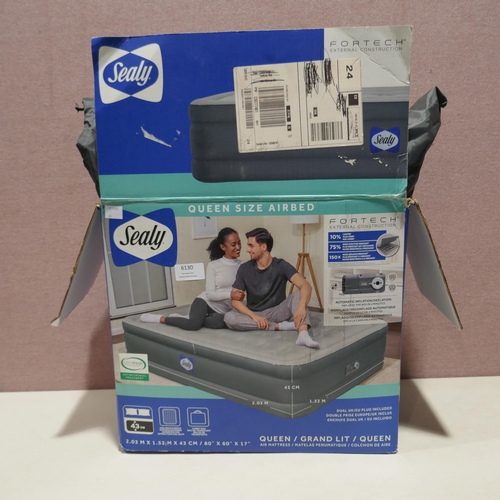 6130 - Sealy Fortech Airbed with Built In Pump  (336-69) *This lot is subject to Vat