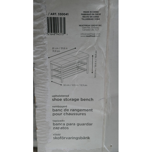 6135 - Neatfreak  Shoe Storage Bench (336-68) *This lot is subject to Vat