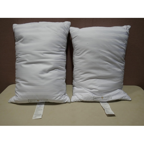 6140 - Two Hotel Grand Down Roll jumbo Pillows (336-190) *This lot is subject to Vat