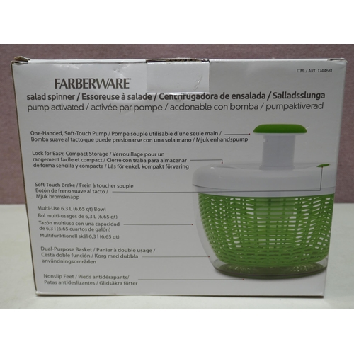 6141 - Farberware Pro Pump Salad Spinner with box    (336-194) *This lot is subject to Vat