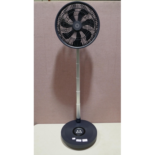 6151 - Nsa Folding Stand Fan with remote, box and charger (336-55) *This lot is subject to Vat