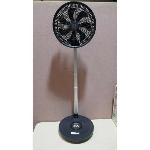 6152 - Nsa Folding Stand Fan with remote, box and charger (336-54) *This lot is subject to Vat