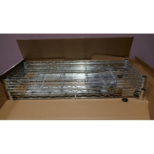 6159 - Trinity 4 Tier Metal Shelving Unit (damaged)   (336-62) *This lot is subject to Vat