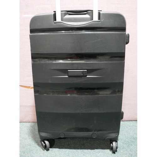 6162 - American Tourister Bon Air 3 piece black hard shell suitcases, Original RRP £133.33 + Vat (336-8) *T... 