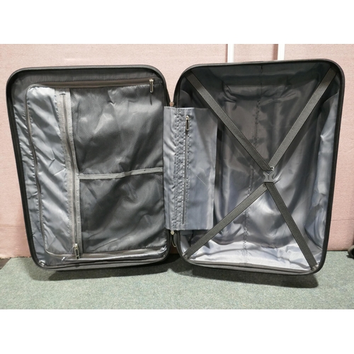 6162 - American Tourister Bon Air 3 piece black hard shell suitcases, Original RRP £133.33 + Vat (336-8) *T... 