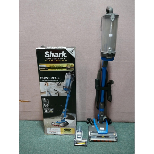 6166 - Shark Corded Stick Vacuum Cleaner with box and accessories  (Model no: Hz400Ukt) Original RRP £149.9... 