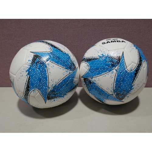 6173 - Two Samba Footballs (size 4) (336-120) *This lot is subject to Vat