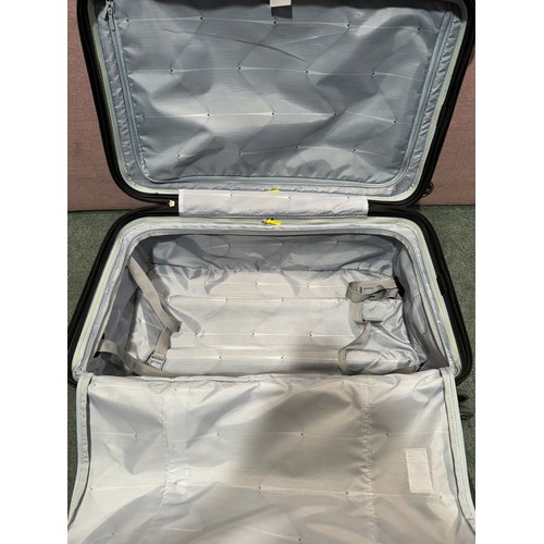 6211 - Delsey Paris black 2 piece hard shell suitcases (336-203) *This lot is subject to Vat