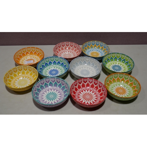 6178 - Ten Stoneware Bowls (336-23) *This lot is subject to Vat