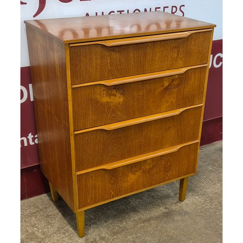 42 - A teak chest of drawers