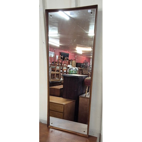 56 - A teak rectangular framed mirror