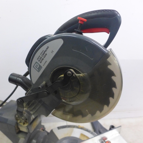 5002 - A Performance Power NLE255SMS sliding compound mitre saw, 240V, 1800W