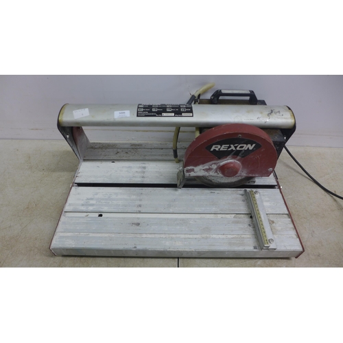 5006 - A Rexon RTC200A 230v 30mm tile cutting bridge saw (failed PAT test due to earth continuity)