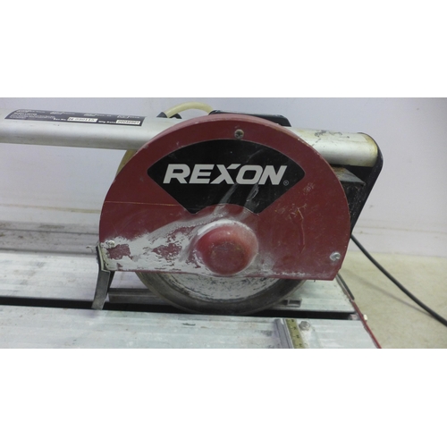 5006 - A Rexon RTC200A 230v 30mm tile cutting bridge saw (failed PAT test due to earth continuity)