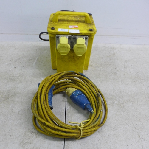 5007 - A dual 16A socket 110v transformer and extension cable *failed PAT test sold as scrap