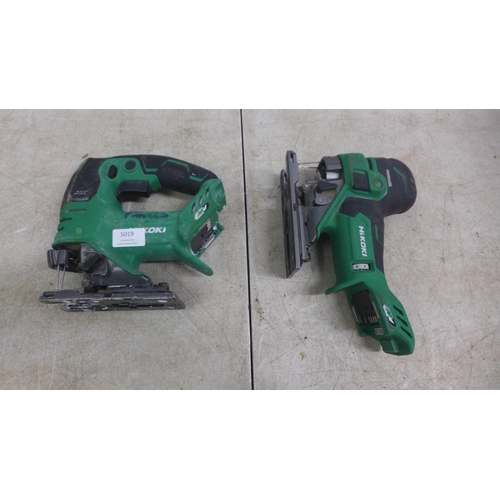 5019 - 2 Hikoki power tools including a CJ36DB cordless jigsaw and a CJ36DA cordless jigsaw