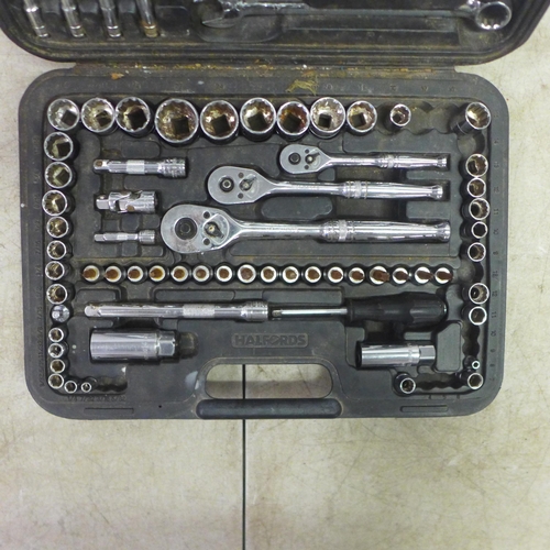 5034 - A Halfords cased socket set - incomplete