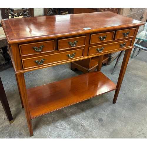 156 - A Regency style inlaid mahogany hall table