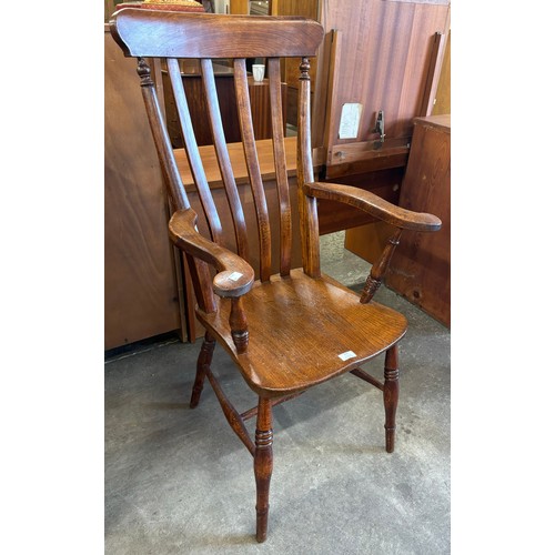 167 - A Victorian elm and beech farmhouse chair