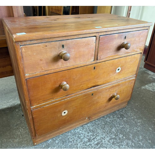 168 - A Victorian pine chest of drawers