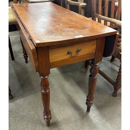 183 - A Victorian style beech drop-leaf pantry table