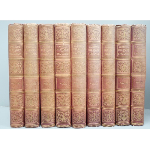 1018 - A set of nine volumes of Cassell's History of England **PLEASE NOTE THIS LOT IS NOT ELIGIBLE FOR IN-... 