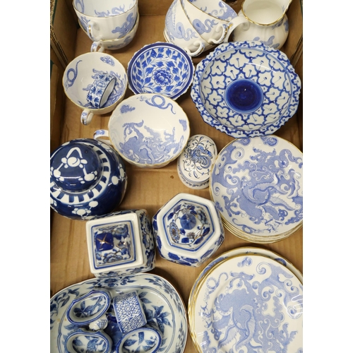 1029 - Royal Worcester dragon pattern tea wares and other blue and white china **PLEASE NOTE THIS LOT IS NO... 