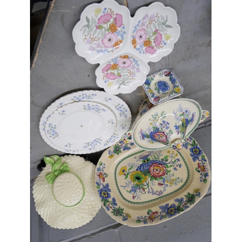 1049 - China including Wedgwood, Royal Albert, Royal Windsor and Mason's tea wares, cake stand, vegetable t... 