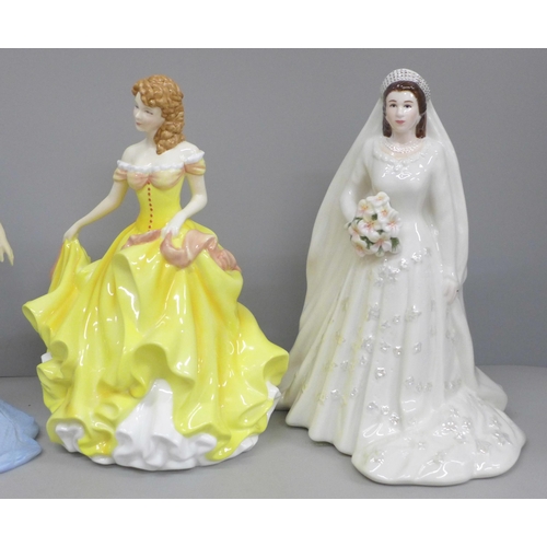 604 - Three Royal Doulton figures, Figure of the Year Lauren, Pretty Ladies Summer and Diana Princess of W... 