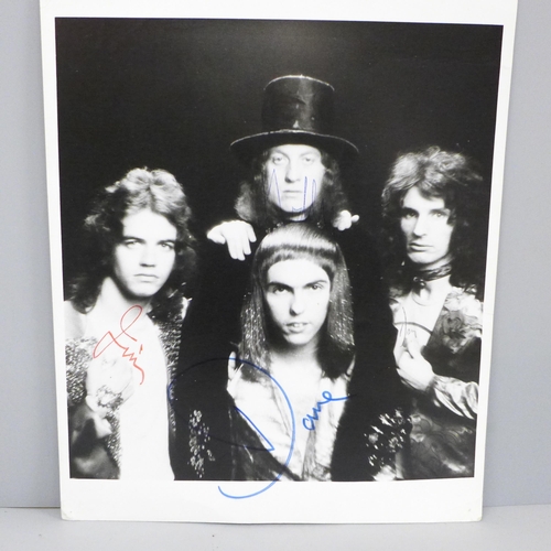 614 - A Slade signed photograph, first names only, no CoA, 20.5cm wide