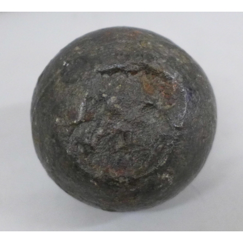 619 - Three civil war cannon balls