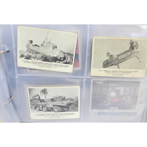 639 - A collection of trade cards, Somportex Thunderbirds, Anglo Captain Scarlet, A&BC Custer, (catalogue ... 