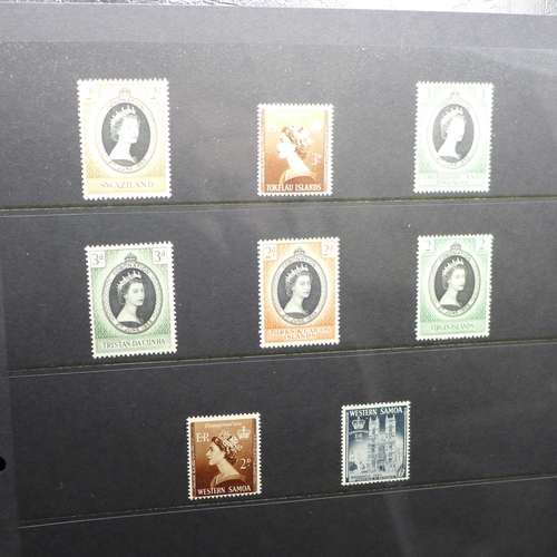 663 - An album of Queen Elizabeth II Complete Coronation Stamp Collection, 106 stamps