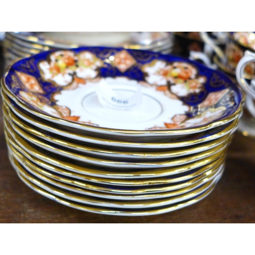 666 - A Royal Albert Heirloom tea set, 12 cups, 11 saucers, 12 side plates, (39 pieces in total)