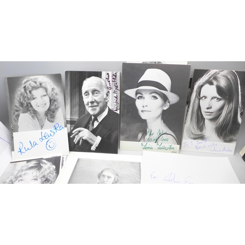 668 - A collection of approximately 75 celebrity photographs, most signed