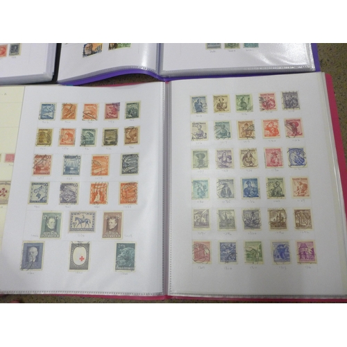 681 - Stamps; a world stamp collection in six files