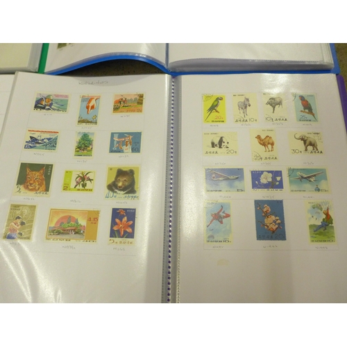 681 - Stamps; a world stamp collection in six files