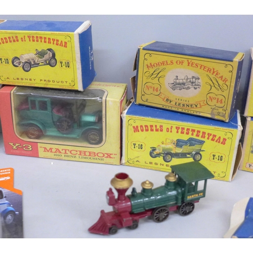 687 - A collection of ten Matchbox Models of Yesteryear all boxed, one box for No.23 caravan trailer, a Ma... 