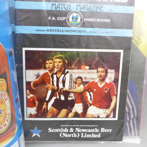 689 - Football; Newcastle United FC, autographs (Shearer, Beasant, Lua Lua, etc.) plus a selection of home... 