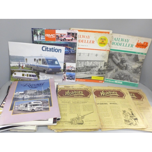 692 - A collection of Hobbies Weekly publications, dating from 1943, and Railway Modeller magazines dating... 