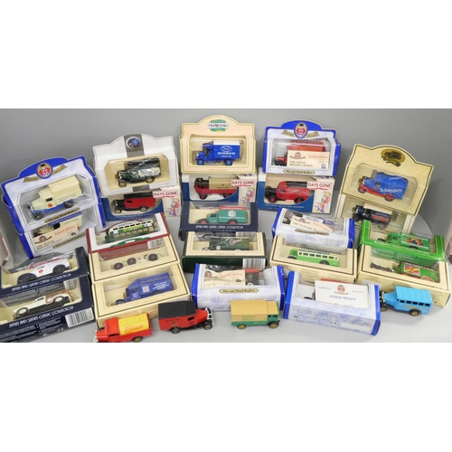 732 - A collection of model vehicles including Days Gone, most boxed