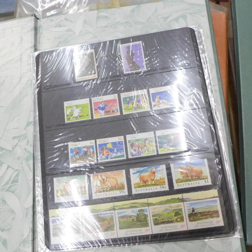 742 - Eleven Australia stamp year books, 1986 to 1996, complete with stamps