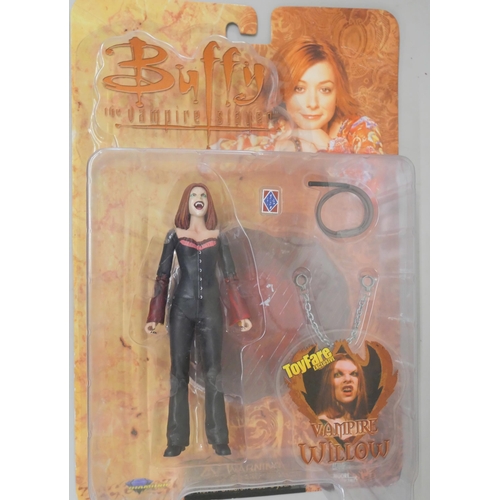 751 - Three Buffy the Vampire Slayer character figures 2004, all sealed, unopened in original packaging: W... 