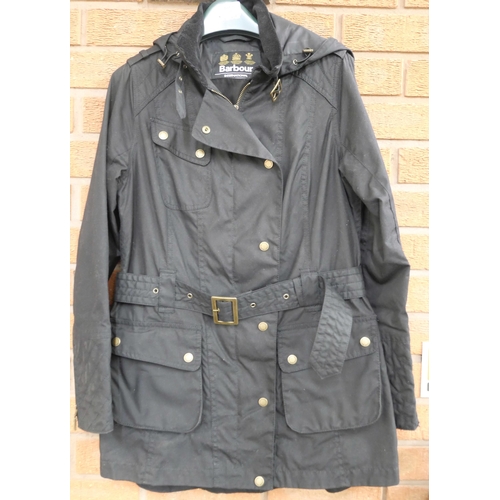 755 - A Barbour jacket with hood, UK 10