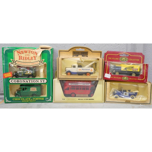 761 - A collection of model vehicles including Coronation Street and Lledo, etc.