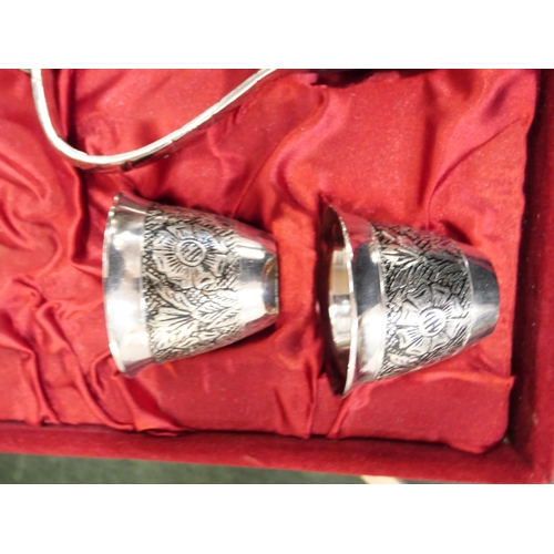 770 - A Turkish coffee set, cased