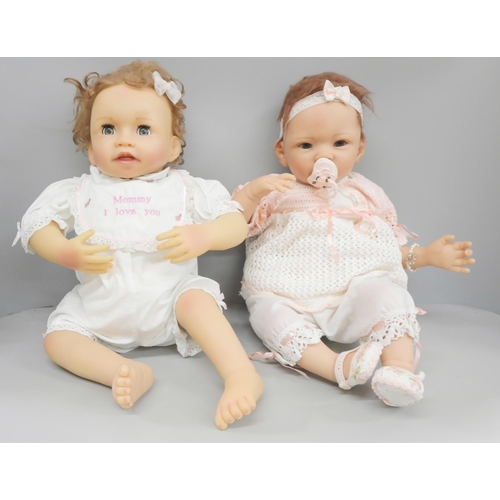 796 - Two Ashton Drake dolls - 'Katie Kisses' and 'Peaches and Cream'