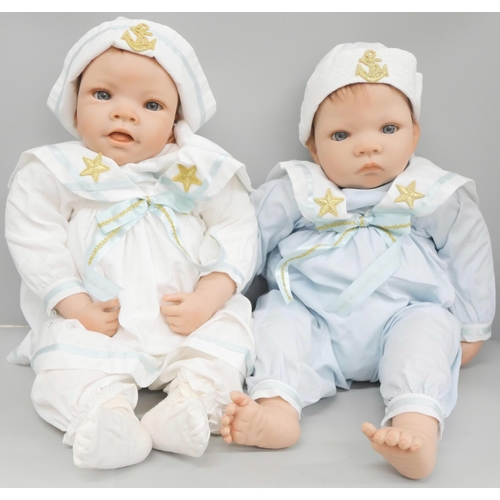 799 - A pair of Ashton Drake dolls, twins - 'Smile Awhile', Abigail and 'Anchors aweigh Andrew', both with... 