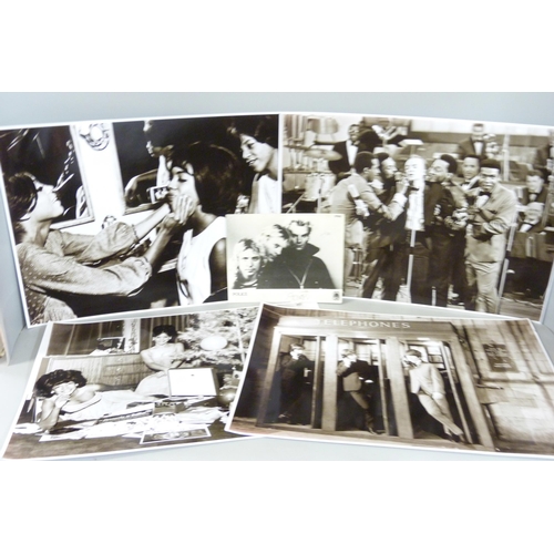 804 - Eight large vintage promotion pictures including The Beatles, Elvis, Supremes, Four Tops, etc., and ... 