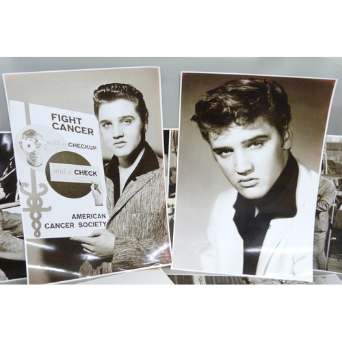 804 - Eight large vintage promotion pictures including The Beatles, Elvis, Supremes, Four Tops, etc., and ... 